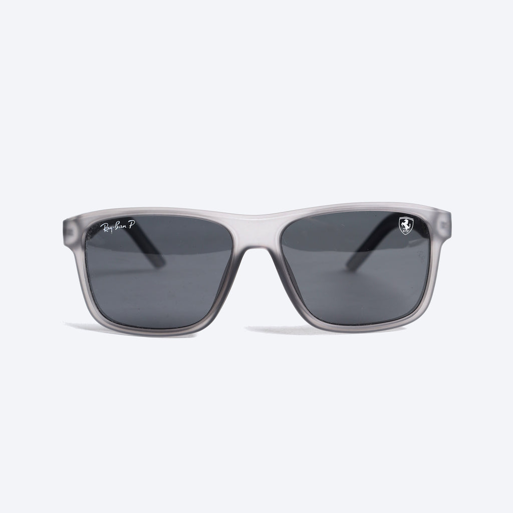 Rayban Ferrari Grey 24061 Geometric aviator Sunglasses - Grey