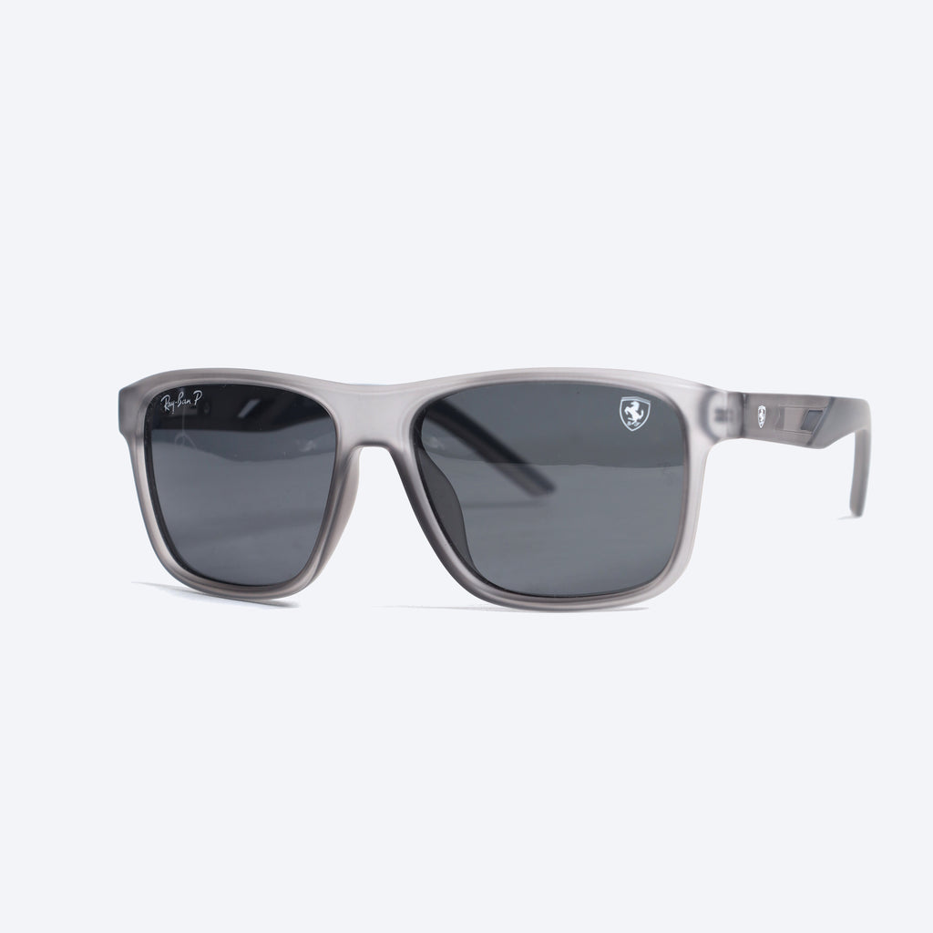 Rayban Ferrari Grey 24061 Geometric aviator Sunglasses - Grey
