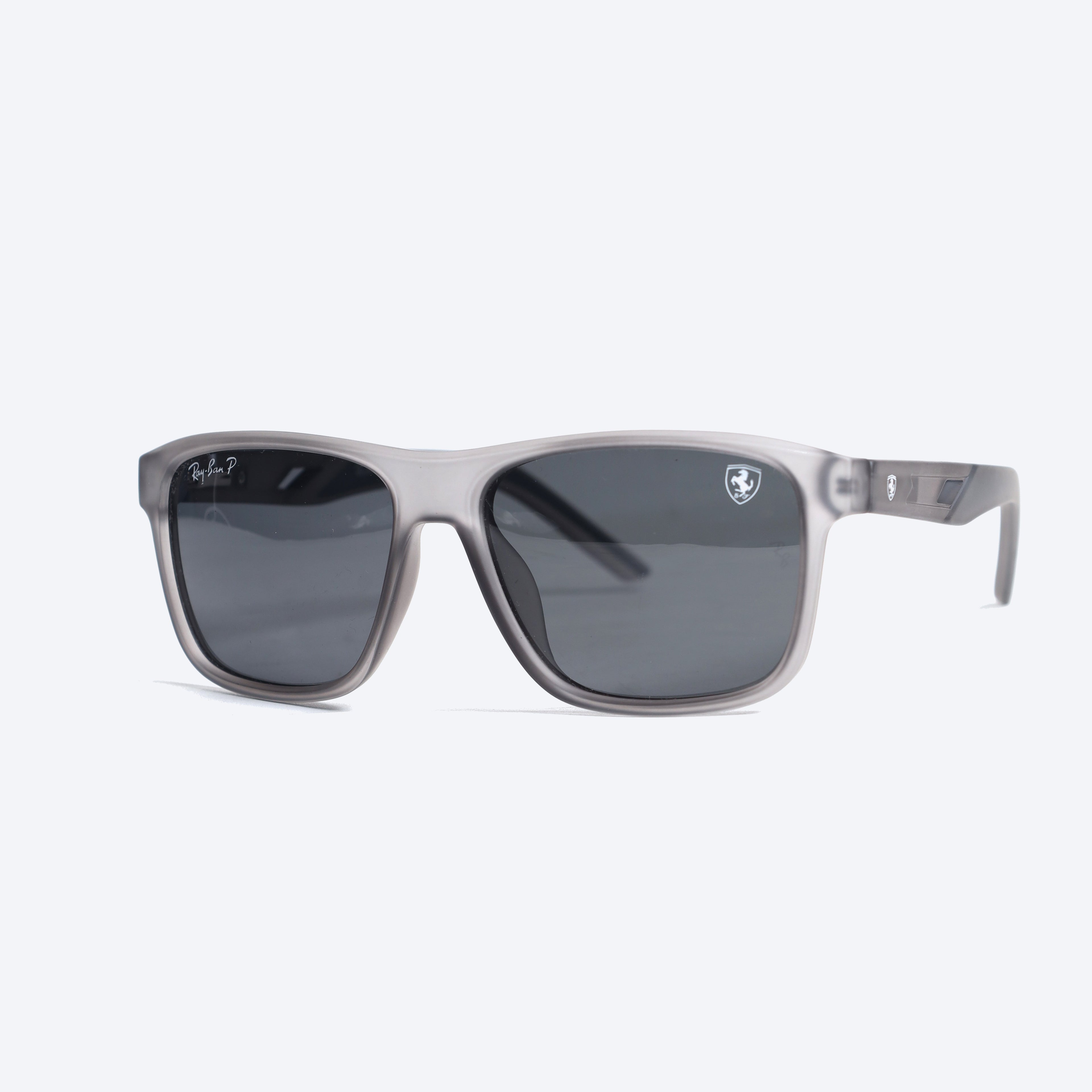 Rayban Ferrari Grey 24061 Geometric aviator Sunglasses - Grey