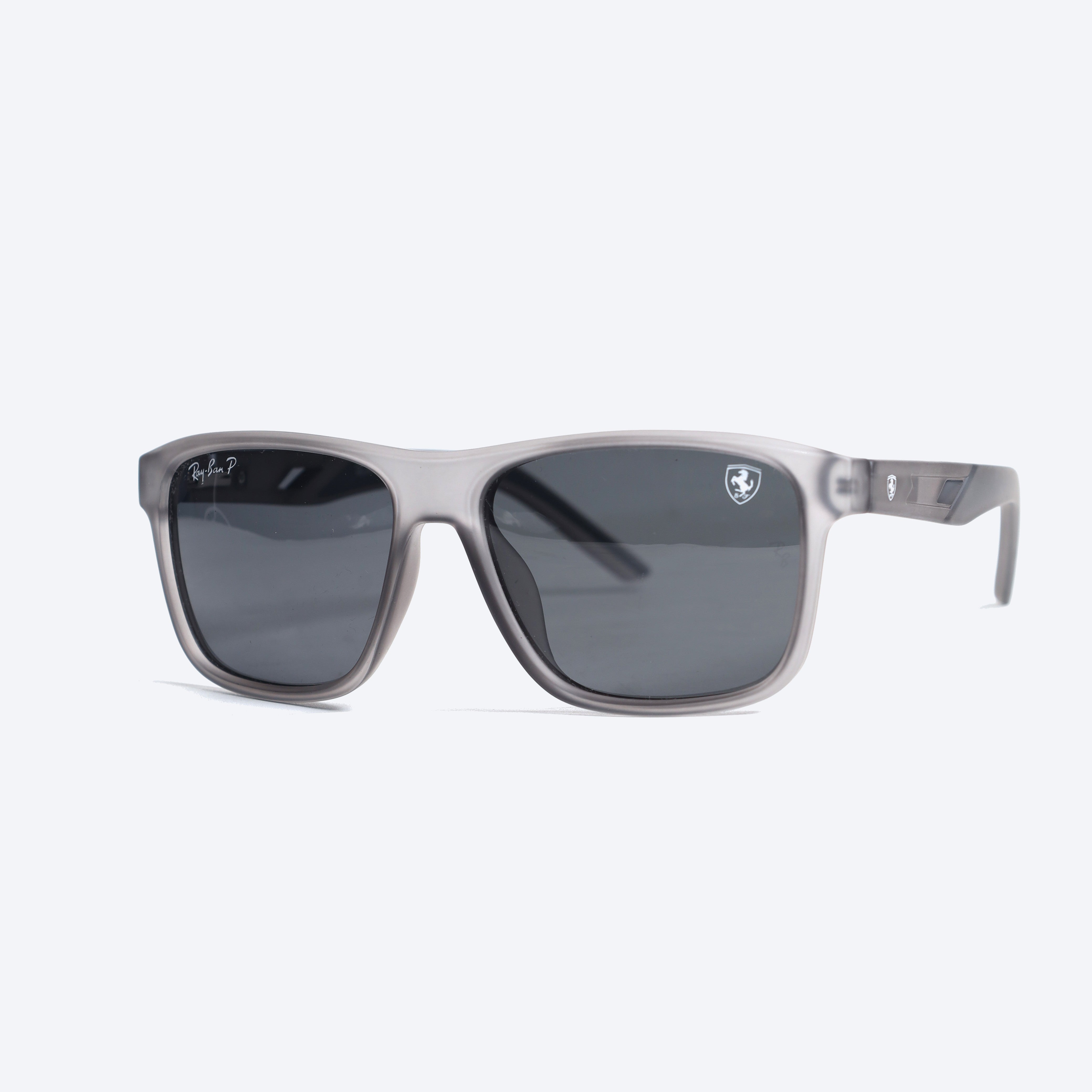 Rayban Ferrari Grey 24061 Geometric aviator Sunglasses - Grey