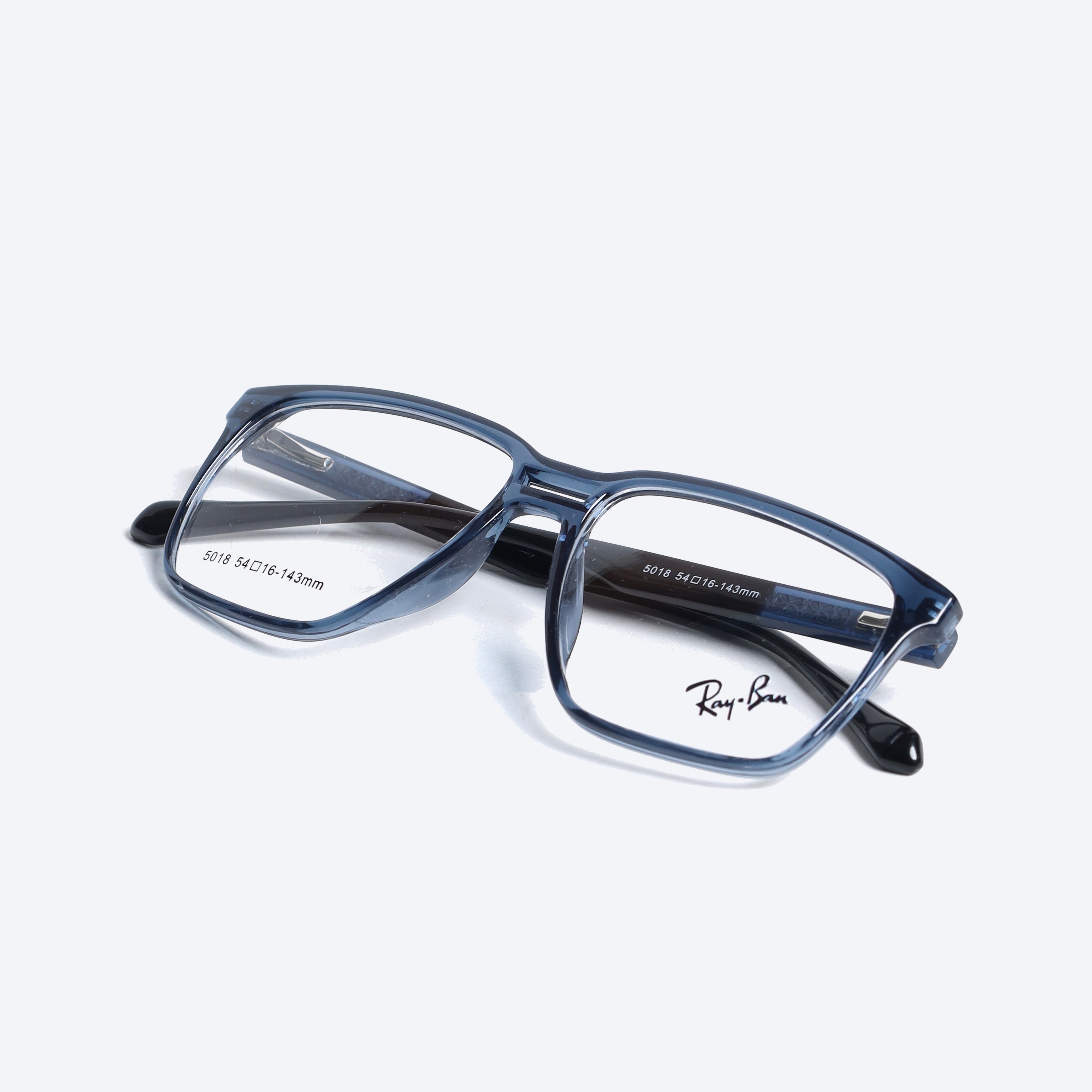 Rayban 5018 Geometric aviator Eyeglasses - Transparent Blue